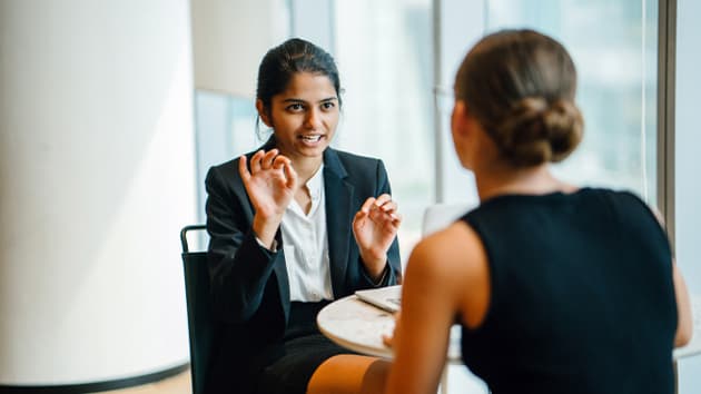 Italian business women having a meeting
