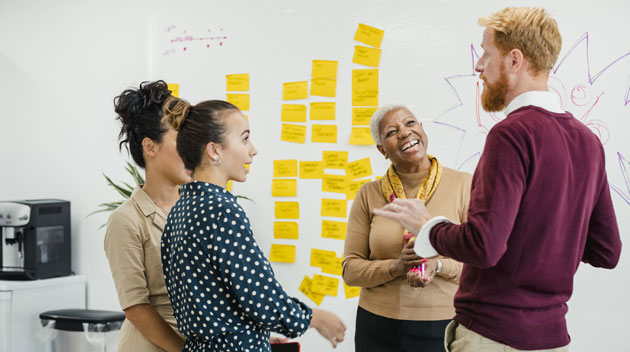 An employee group meeting