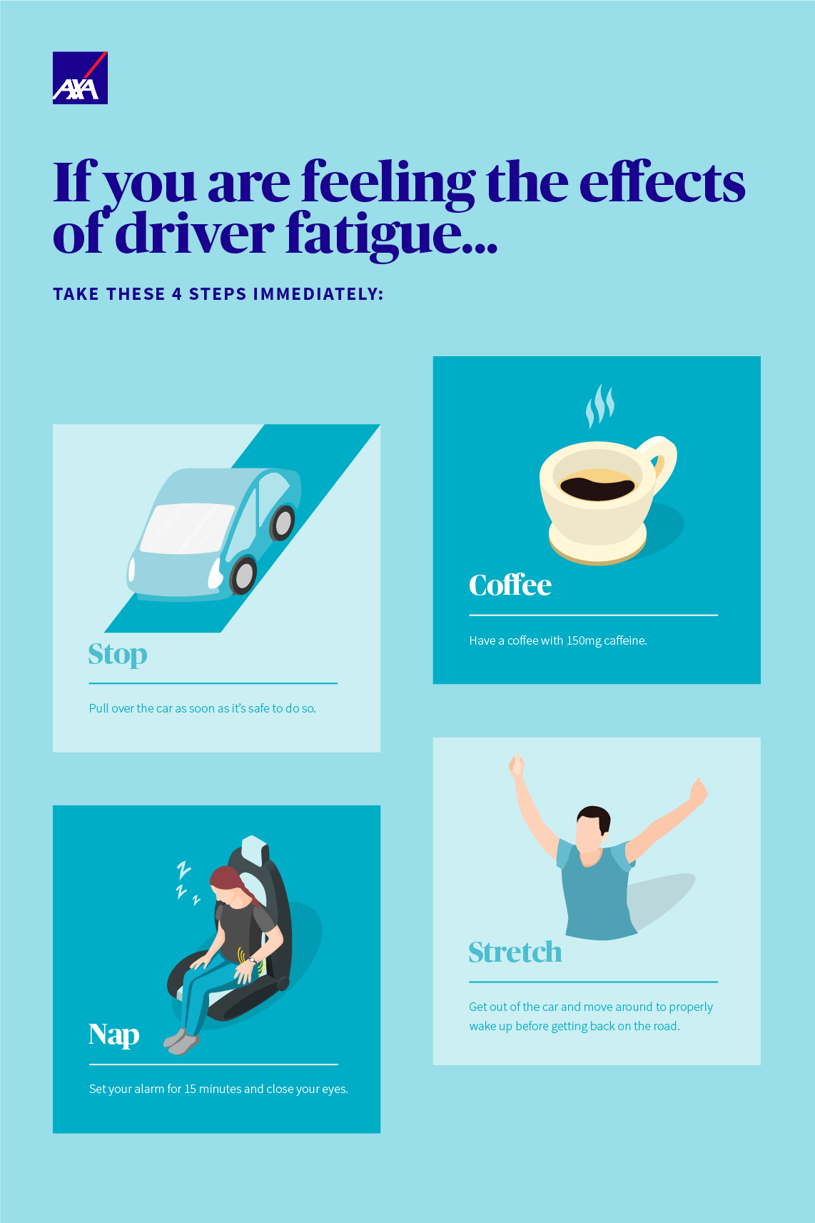 Combatting driver fatigue infographic