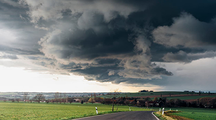 Dark storm clouds
